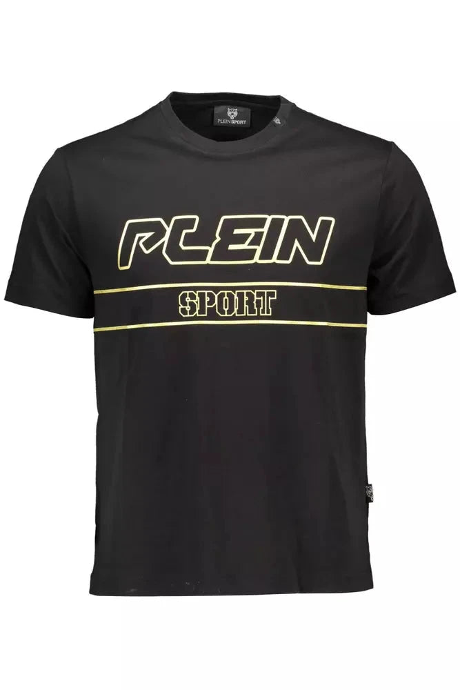Plein Sport Black Cotton T-Shirt by Plein Sport