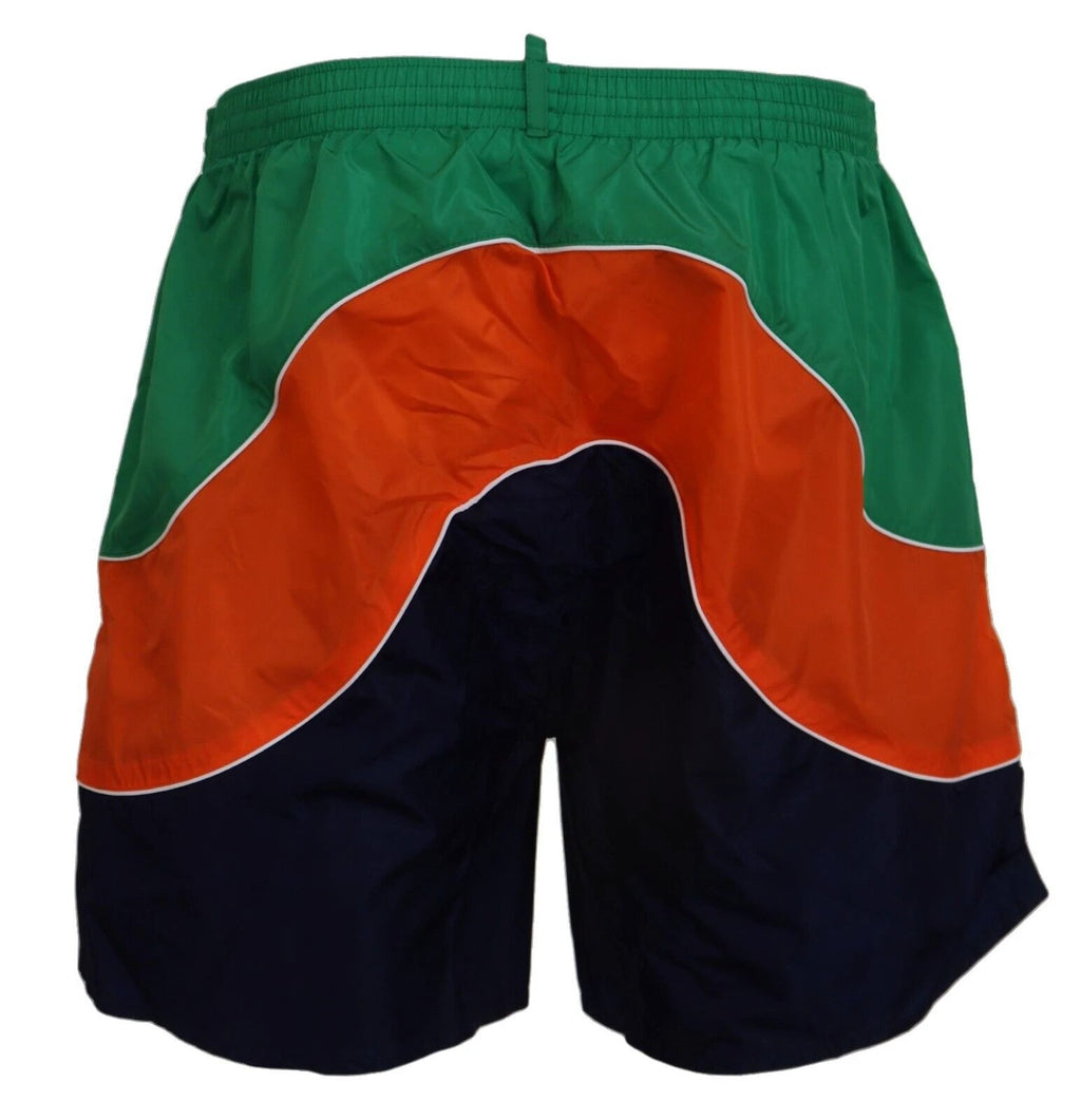 Dsquared² Multicolor Logo Print Men Beachwear Swimwear Short by Dsquared²