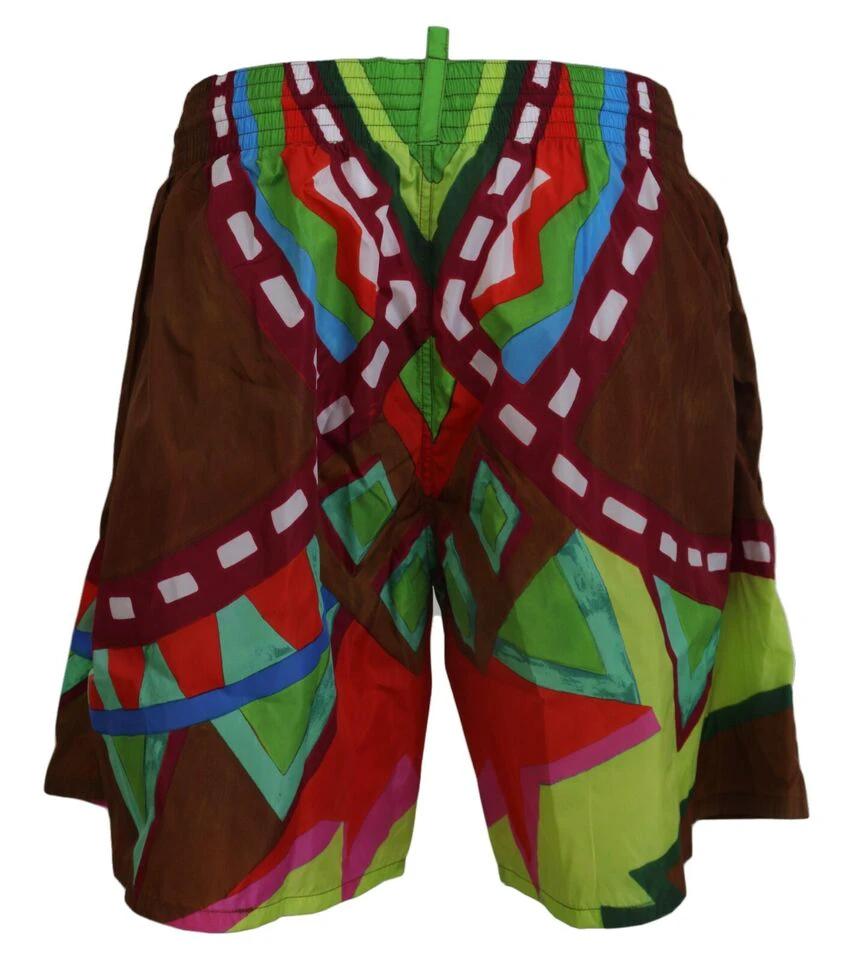 Dsquared² Multicolor Printed Men Beachwear Swimwear Short by Dsquared²
