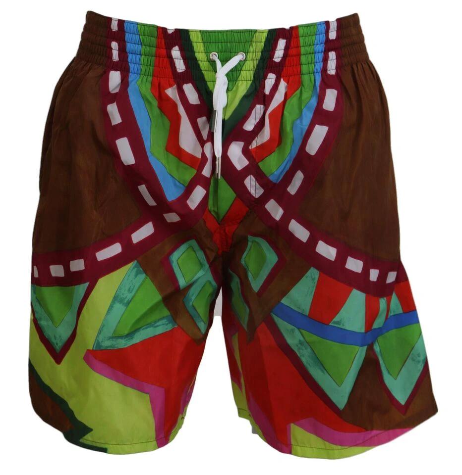 Dsquared² Multicolor Printed Men Beachwear Swimwear Short by Dsquared²