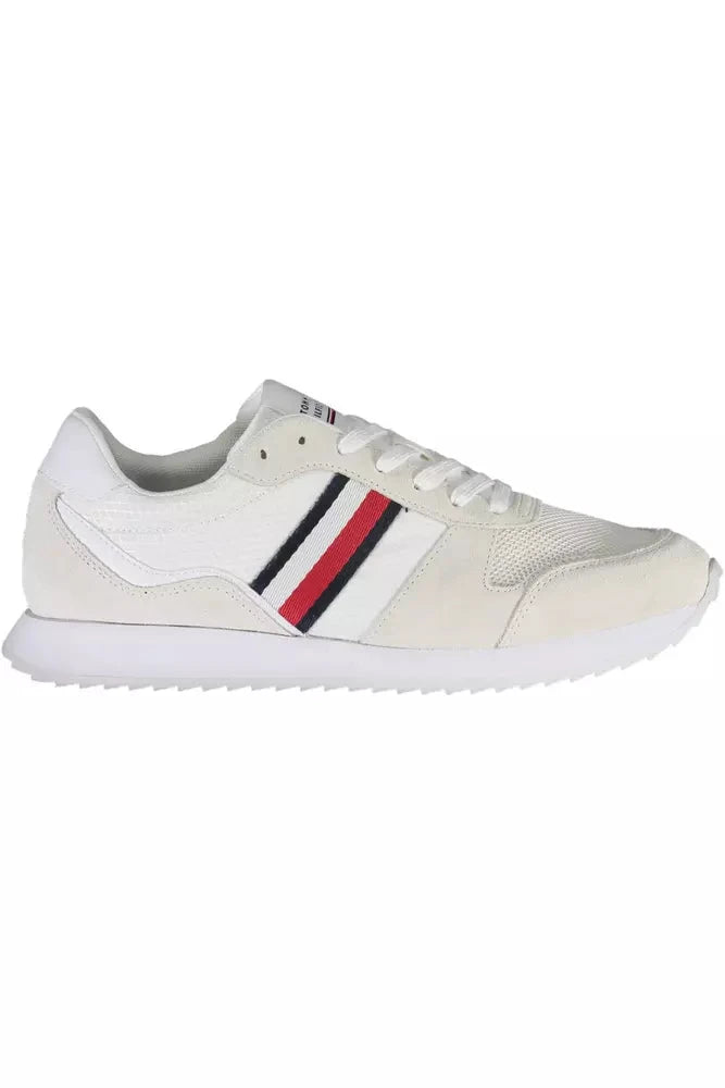 Tommy Hilfiger White Polyester Sneaker by Tommy Hilfiger
