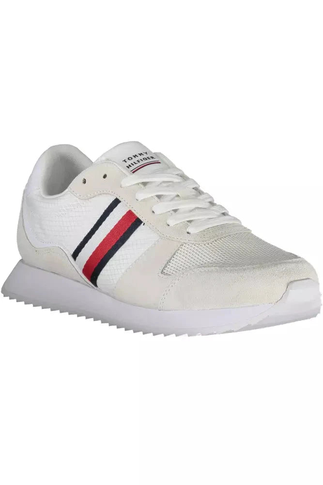 Tommy Hilfiger White Polyester Sneaker by Tommy Hilfiger