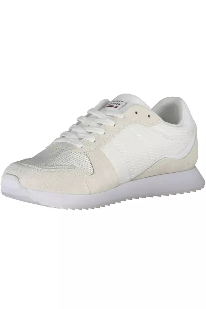 Tommy Hilfiger White Polyester Sneaker by Tommy Hilfiger