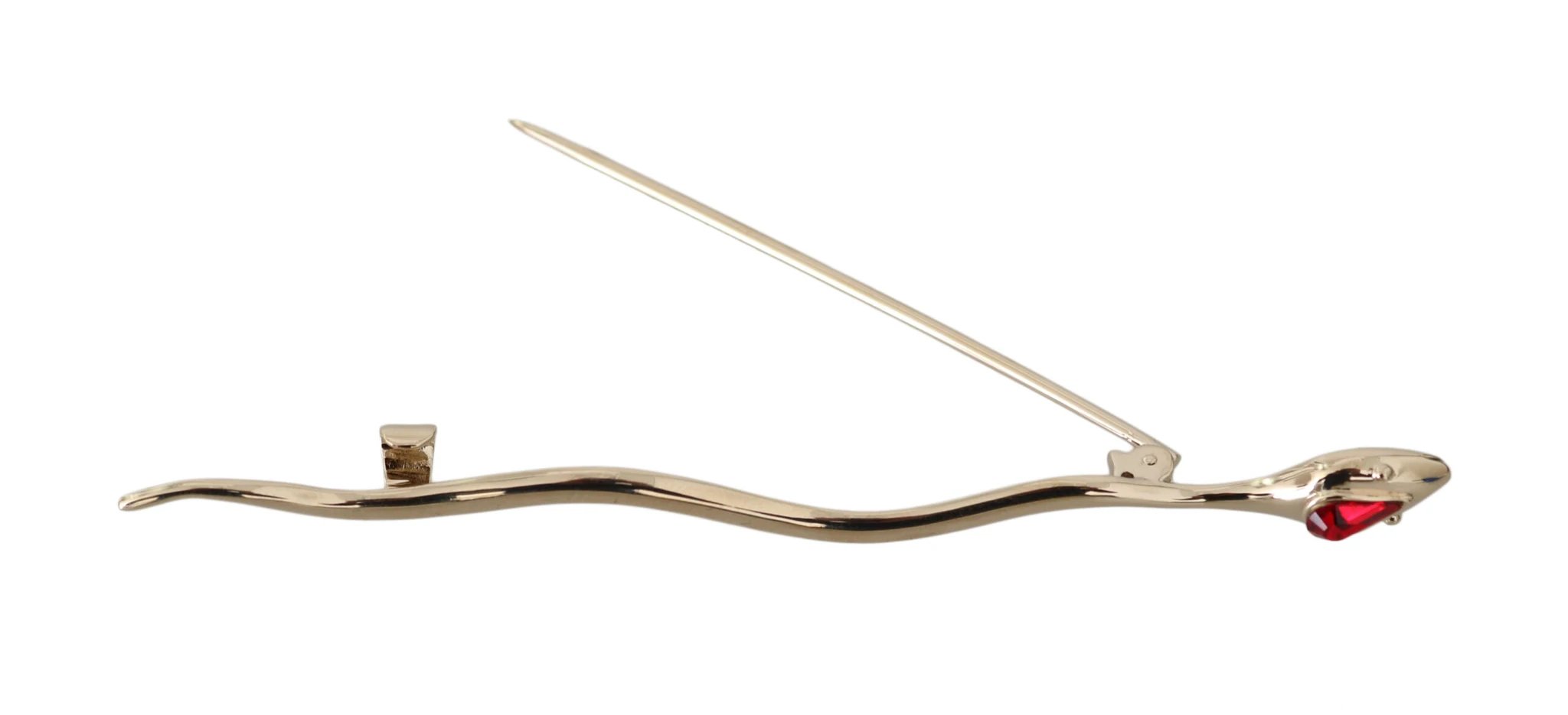 Dolce & Gabbana Silver Brass Crystal Spilla Serpente Brooch Pin by Dolce & Gabbana