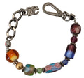 Dolce & Gabbana multicolor Silver Chain Brass Beaded Lobster Clasp Bracelet by Dolce & Gabbana