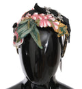 Dolce & Gabbana Multicolor Tiara Floral Crystal Bow Diadem Headband by Dolce & Gabbana