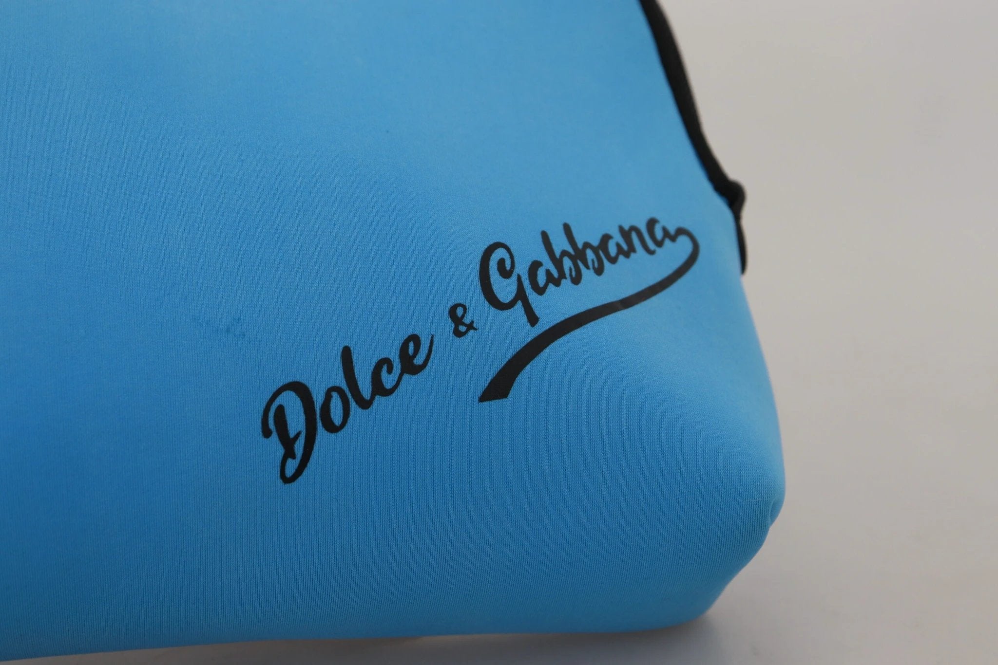 Dolce & Gabbana Blue Logo Print Hand Pouch Leopard Print Toiletry Bag by Dolce & Gabbana