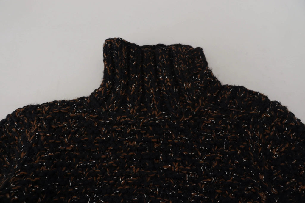 Dolce & Gabbana Brown Fatto A Mano Turtleneck Pullover Sweater by Dolce & Gabbana