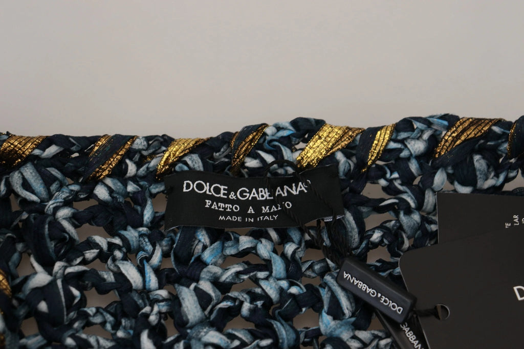 Dolce & Gabbana Blue Button Cardigan Fatto A Mano Sweater by Dolce & Gabbana