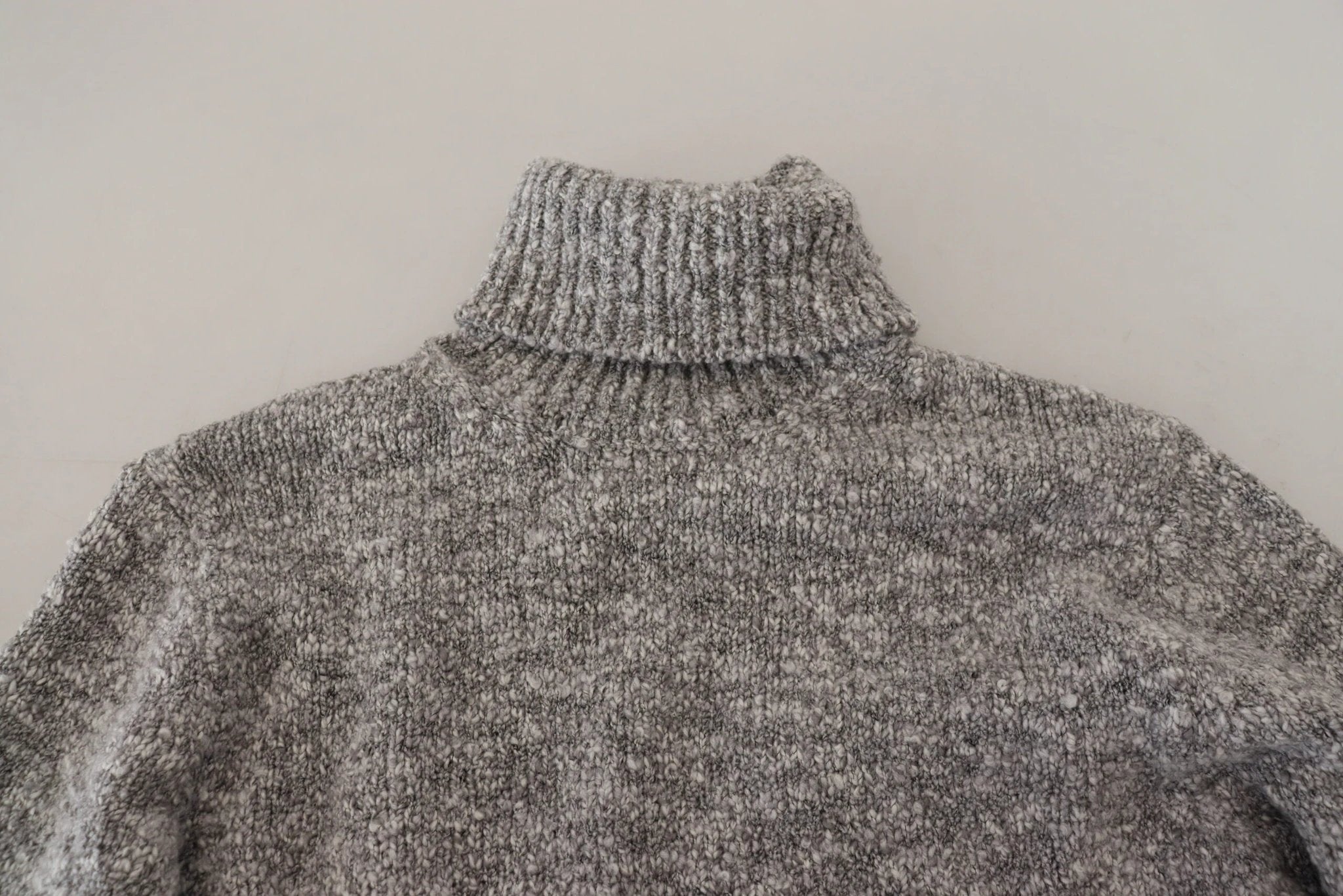 Dolce & Gabbana Gray Wool Knit Turtleneck Pullover Sweater by Dolce & Gabbana
