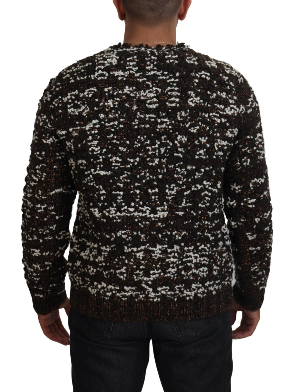 Dolce & Gabbana Brown Knitted Wool Fatto A Mano Sweater by Dolce & Gabbana