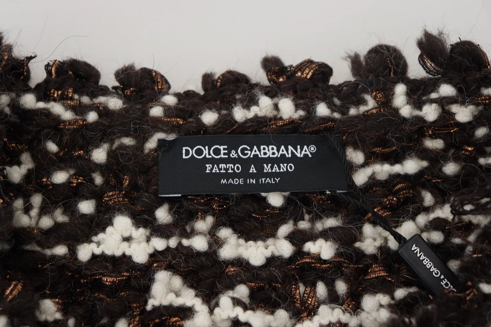 Dolce & Gabbana Brown Knitted Wool Fatto A Mano Sweater by Dolce & Gabbana