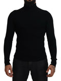 Dolce & Gabbana Black Half Zip Turtleneck Pullover Sweater by Dolce & Gabbana