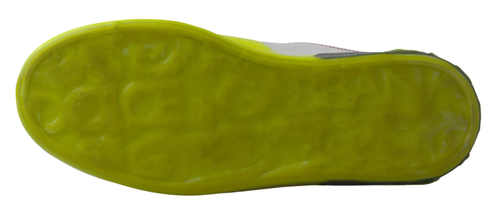 Dolce & Gabbana White Yellow Portofino Leather Sneakers Shoes by Dolce & Gabbana