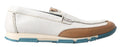 Dolce & Gabbana White Leather Loafers Moccasins Shoes by Dolce & Gabbana