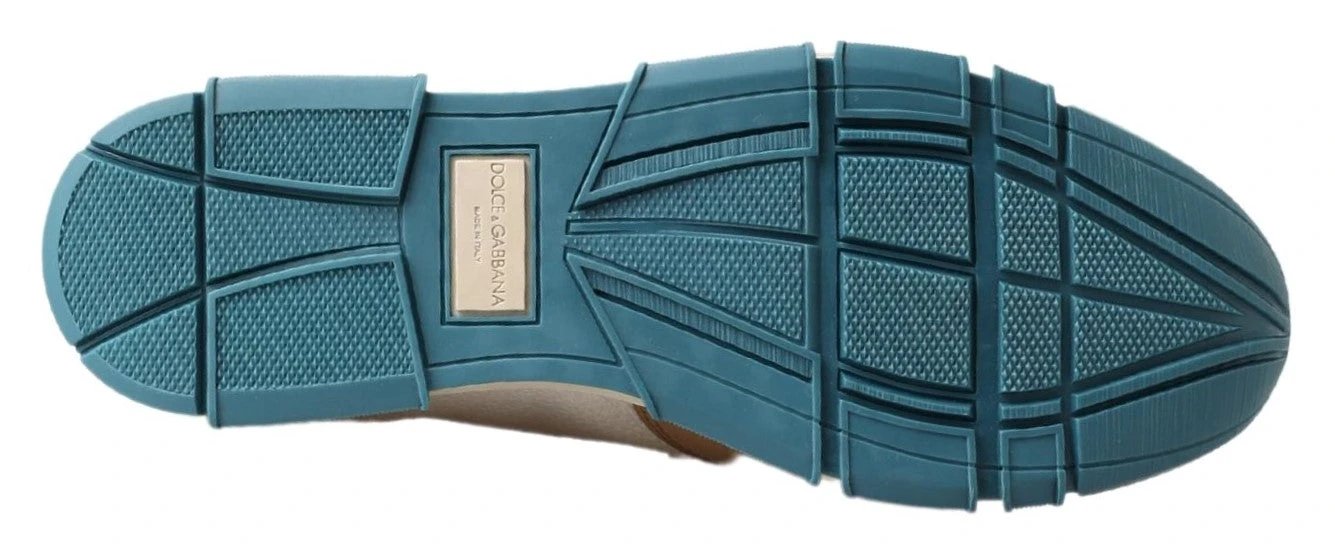 Dolce & Gabbana White Leather Loafers Moccasins Shoes by Dolce & Gabbana