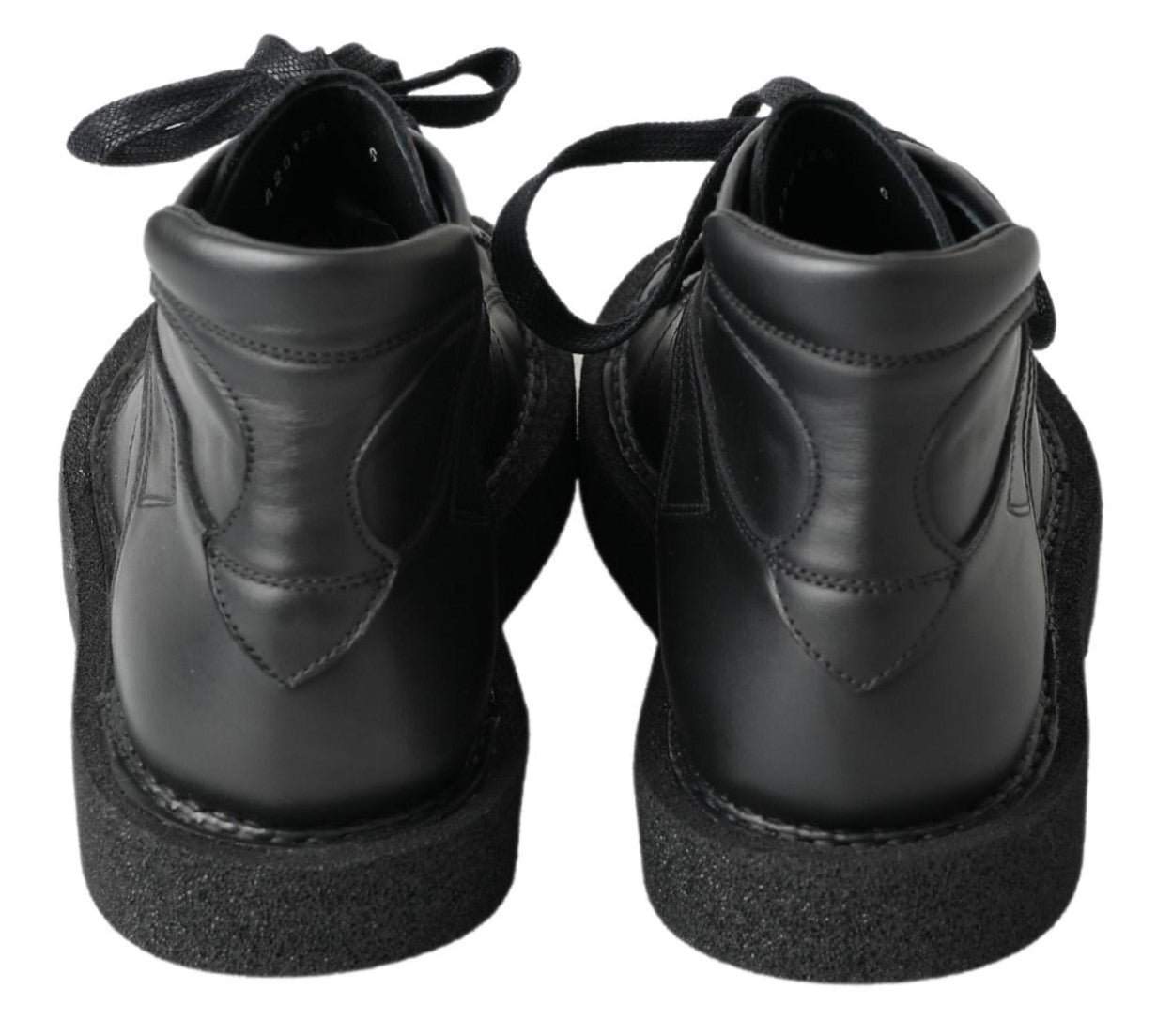 Dolce & Gabbana Black Leather Slip on Stretch Boots by Dolce & Gabbana