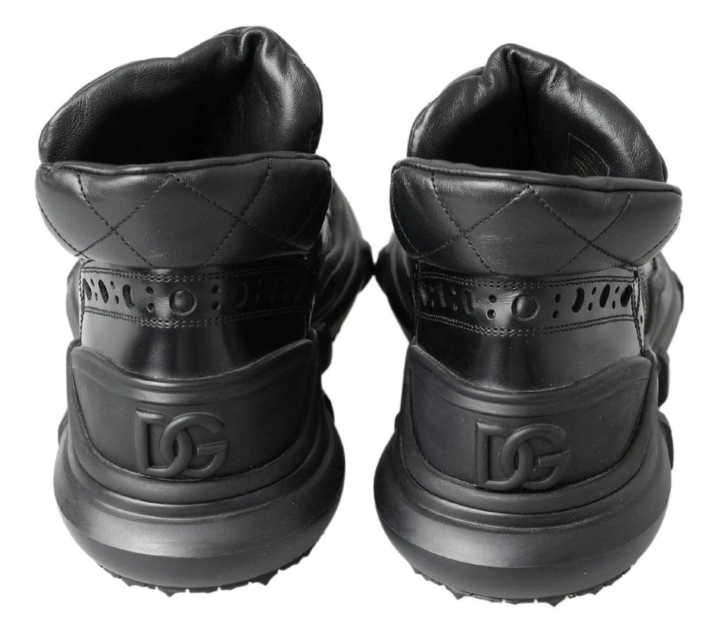 Dolce & Gabbana Black Leather Ankle Casual Boots by Dolce & Gabbana