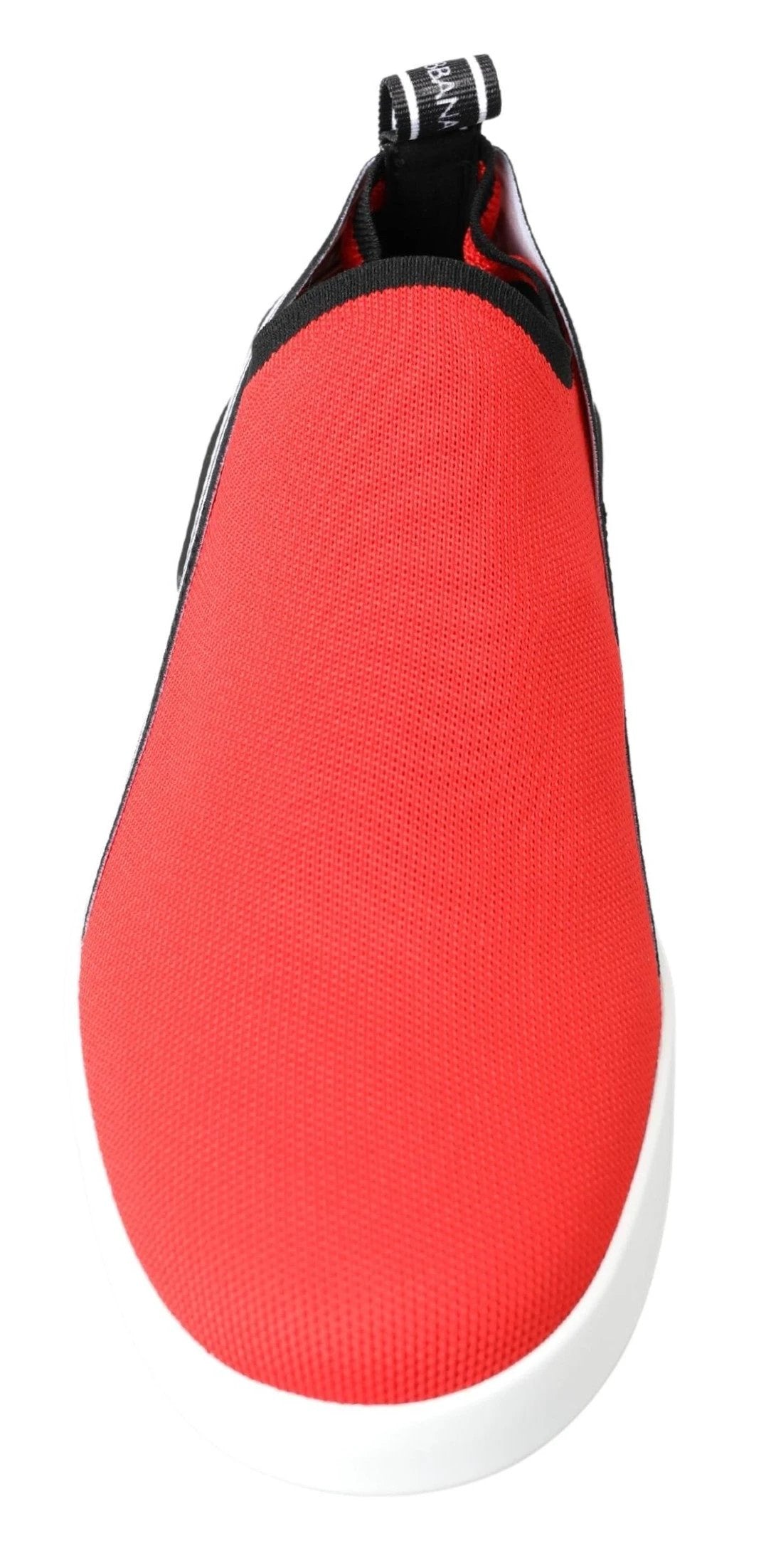 Dolce & Gabbana Red White Flat Sneakers Loafers Shoes by Dolce & Gabbana