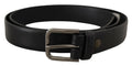 Dolce & Gabbana Black Calf Leather Classic Logo Metal Buckle Belt by Dolce & Gabbana