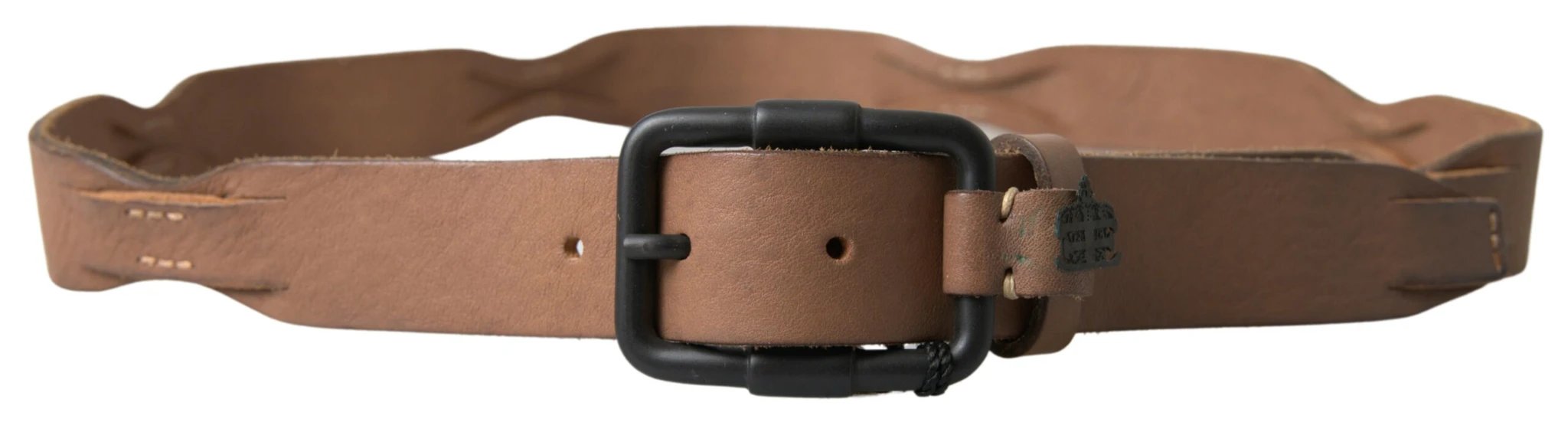 Ermanno Scervino Brown Leather Metal Buckle Waist Men Belt by Ermanno Scervino