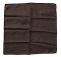 Foulard carré en soie à motifs marron Dolce &amp; Gabbana