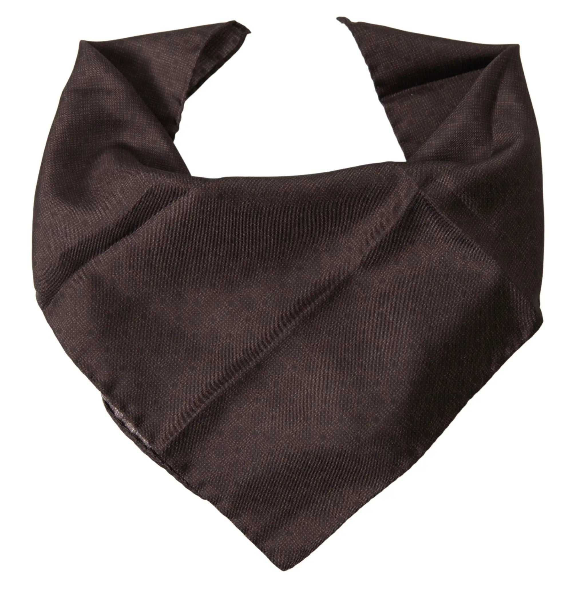 Foulard carré en soie à motifs marron Dolce &amp; Gabbana