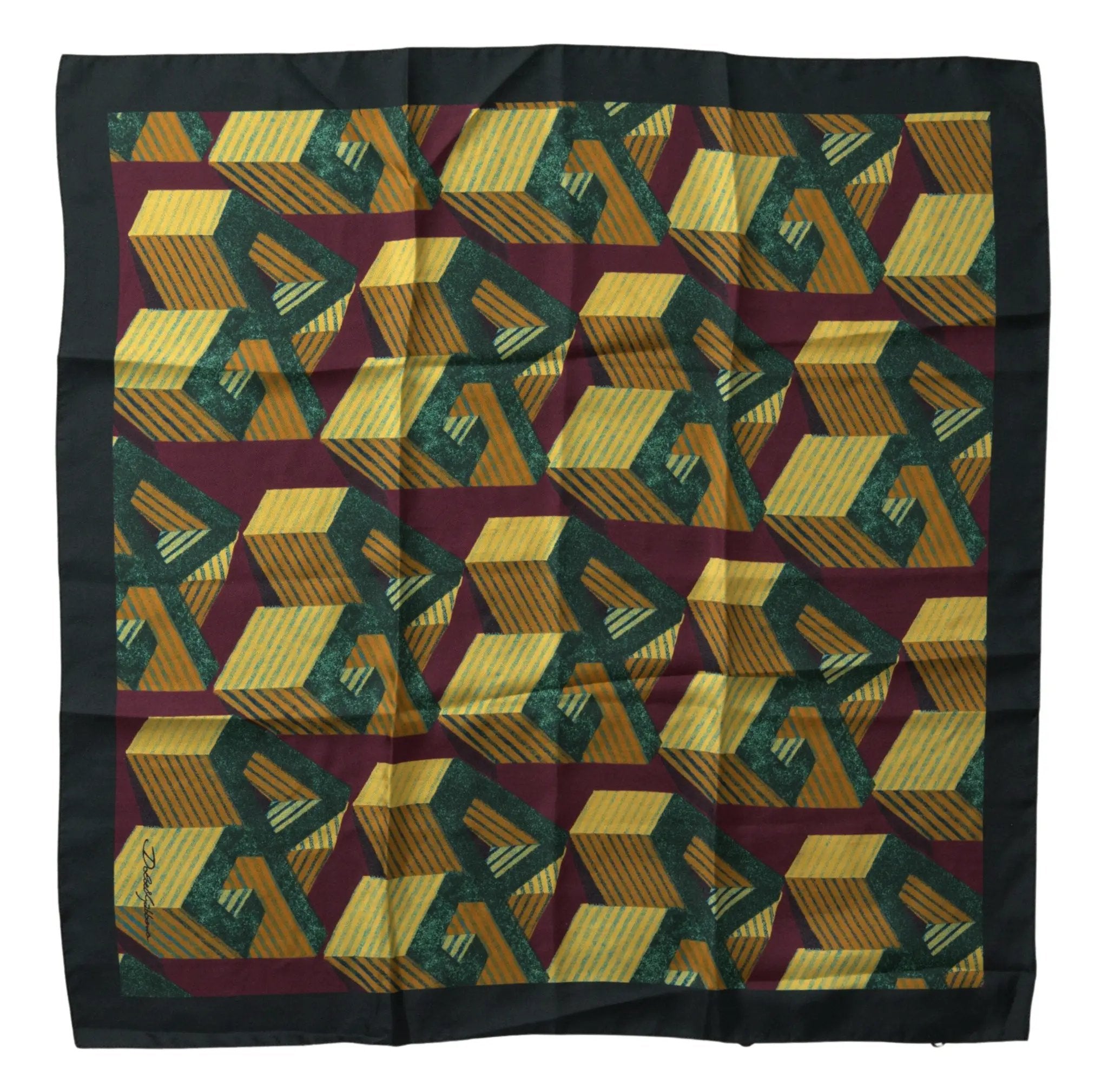 Foulard carré imprimé multicolore Dolce &amp; Gabbana
