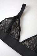 Soutien-gorge Dolce &amp; Gabbana en nylon stretch et dentelle florale noire