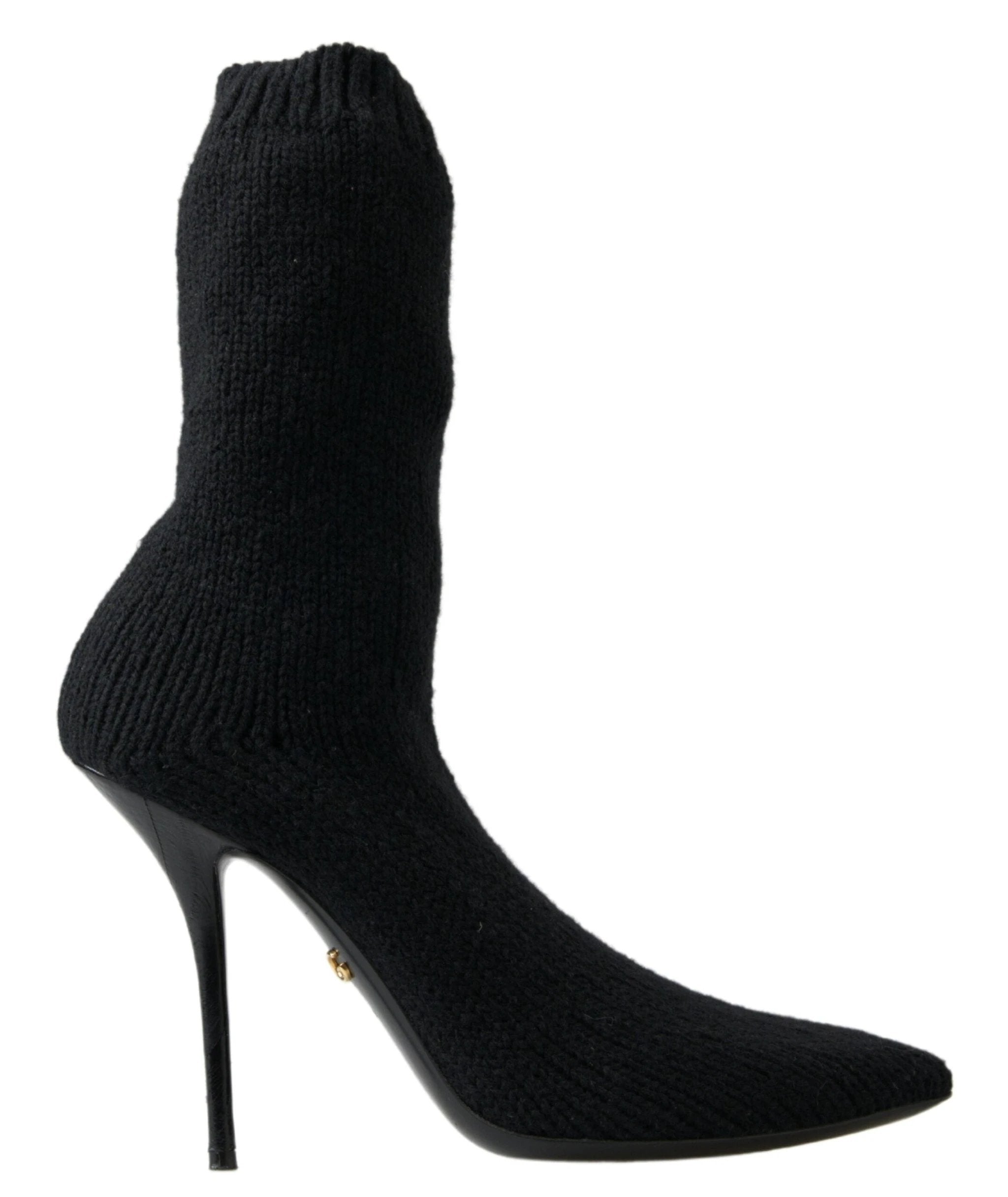 Dolce & Gabbana Black Stiletto Heel Mid Calf Women Boot Shoes by Dolce & Gabbana
