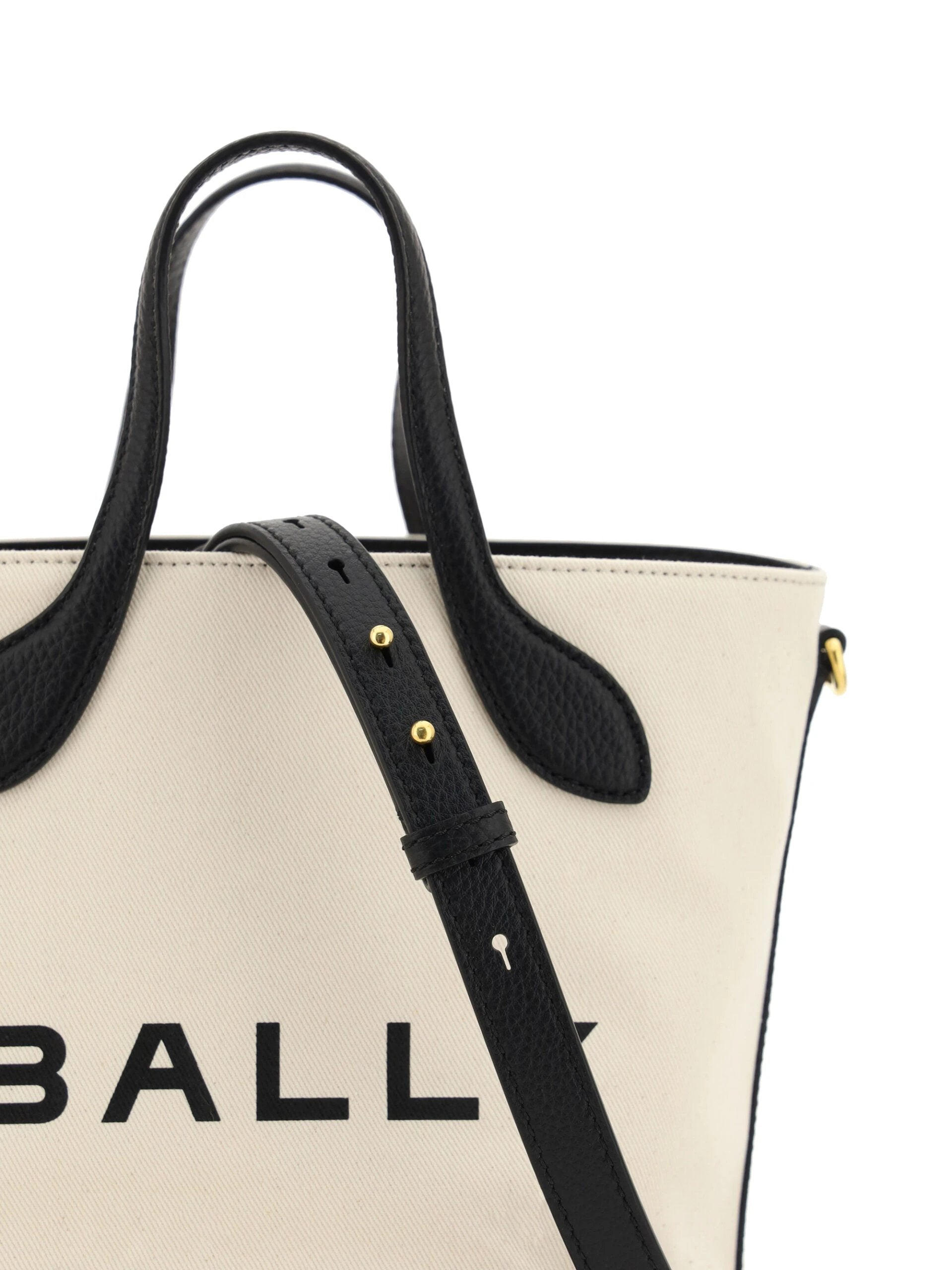Bally White and Black Leather Bucket Bag by Bally