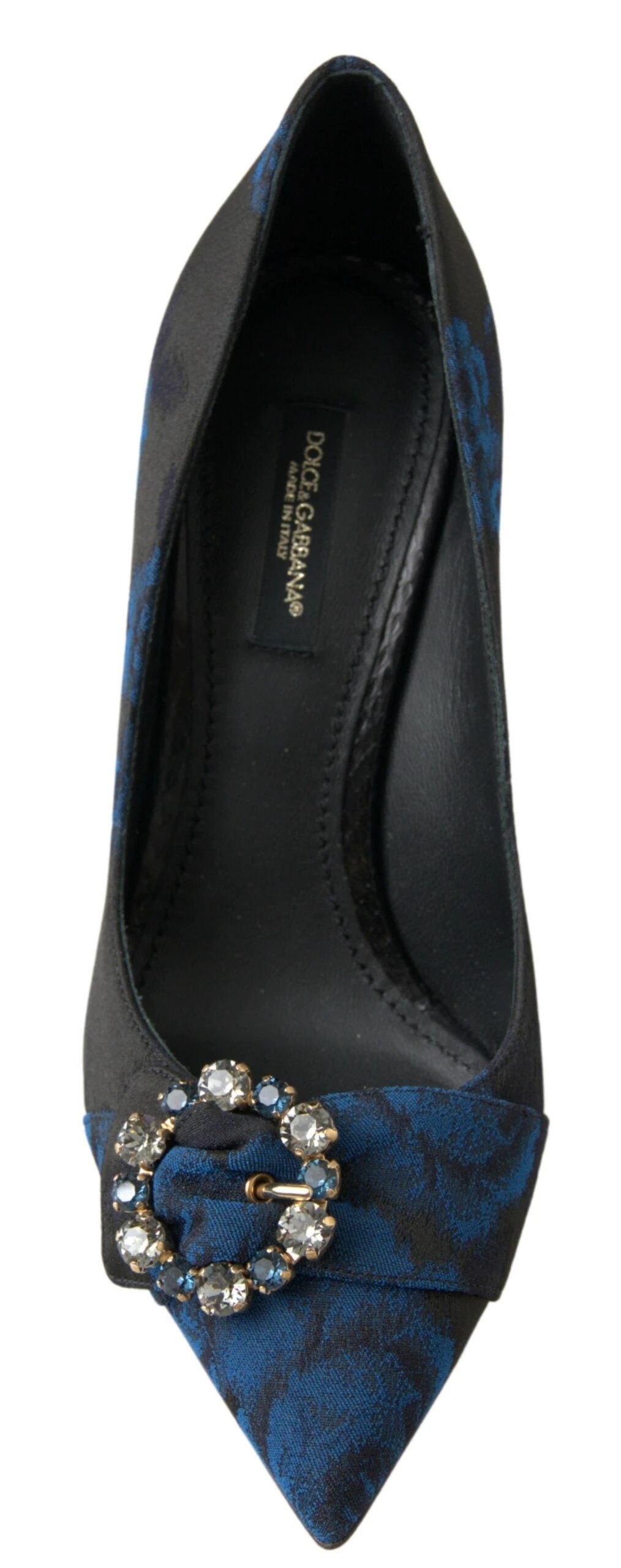Dolce & Gabbana Blue Floral Ayers Crystal Pumps Shoes by Dolce & Gabbana