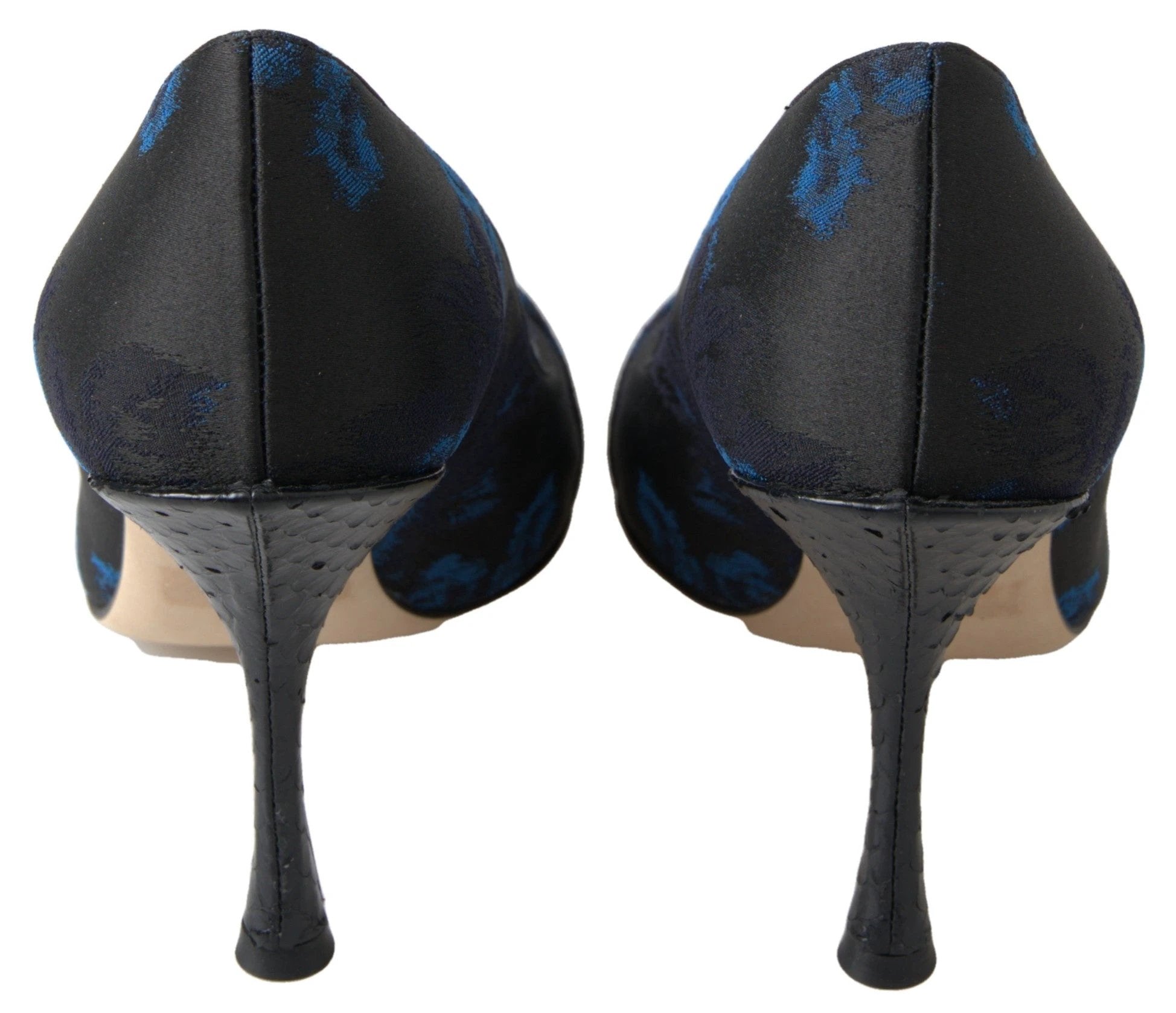 Dolce & Gabbana Blue Floral Ayers Crystal Pumps Shoes by Dolce & Gabbana