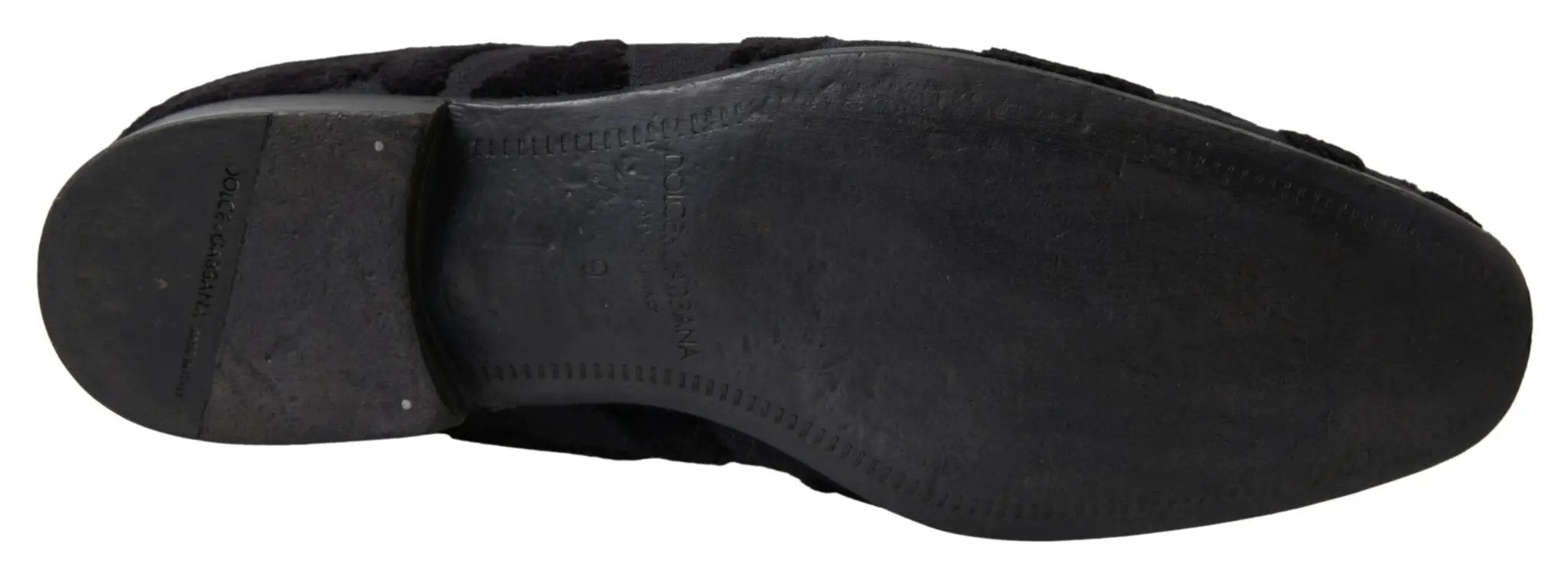 Mocassins habillés en brocart noir Dolce &amp; Gabbana