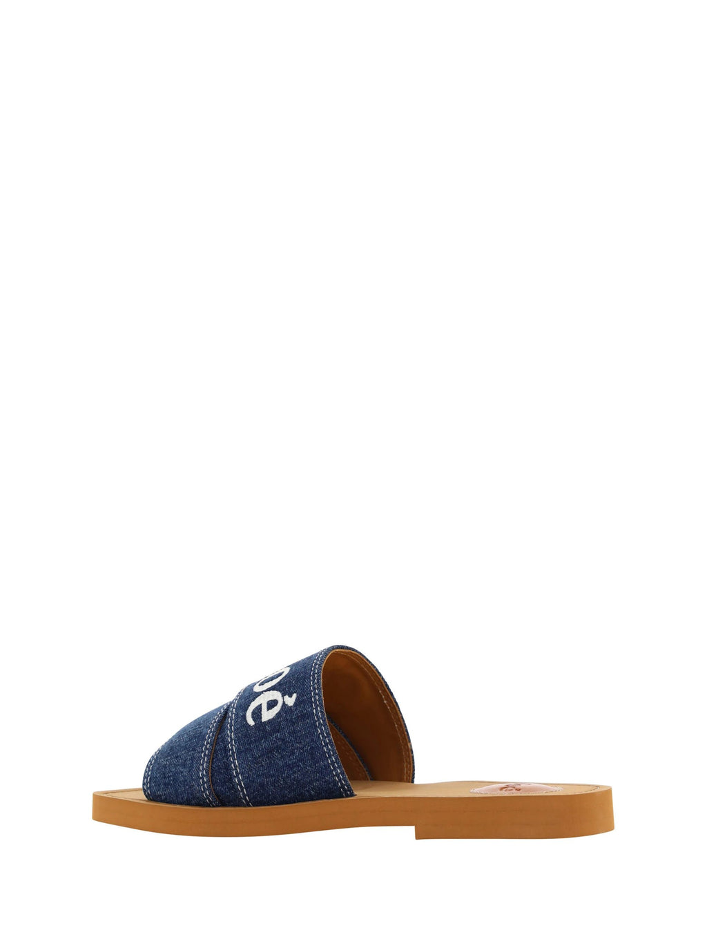 Chloé Denim Blue Cotton Slides Woody Sandals by Chloé
