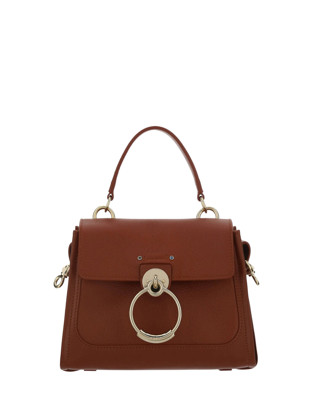 Chloé Brown Calf Leather Tess Handbag by Chloé