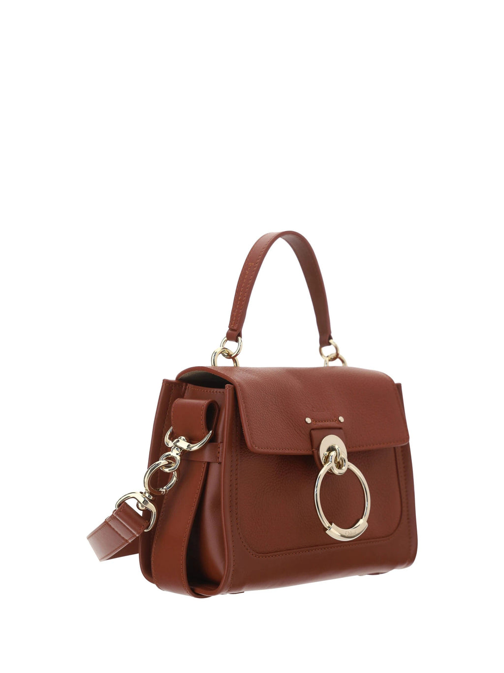 Chloé Brown Calf Leather Tess Handbag by Chloé