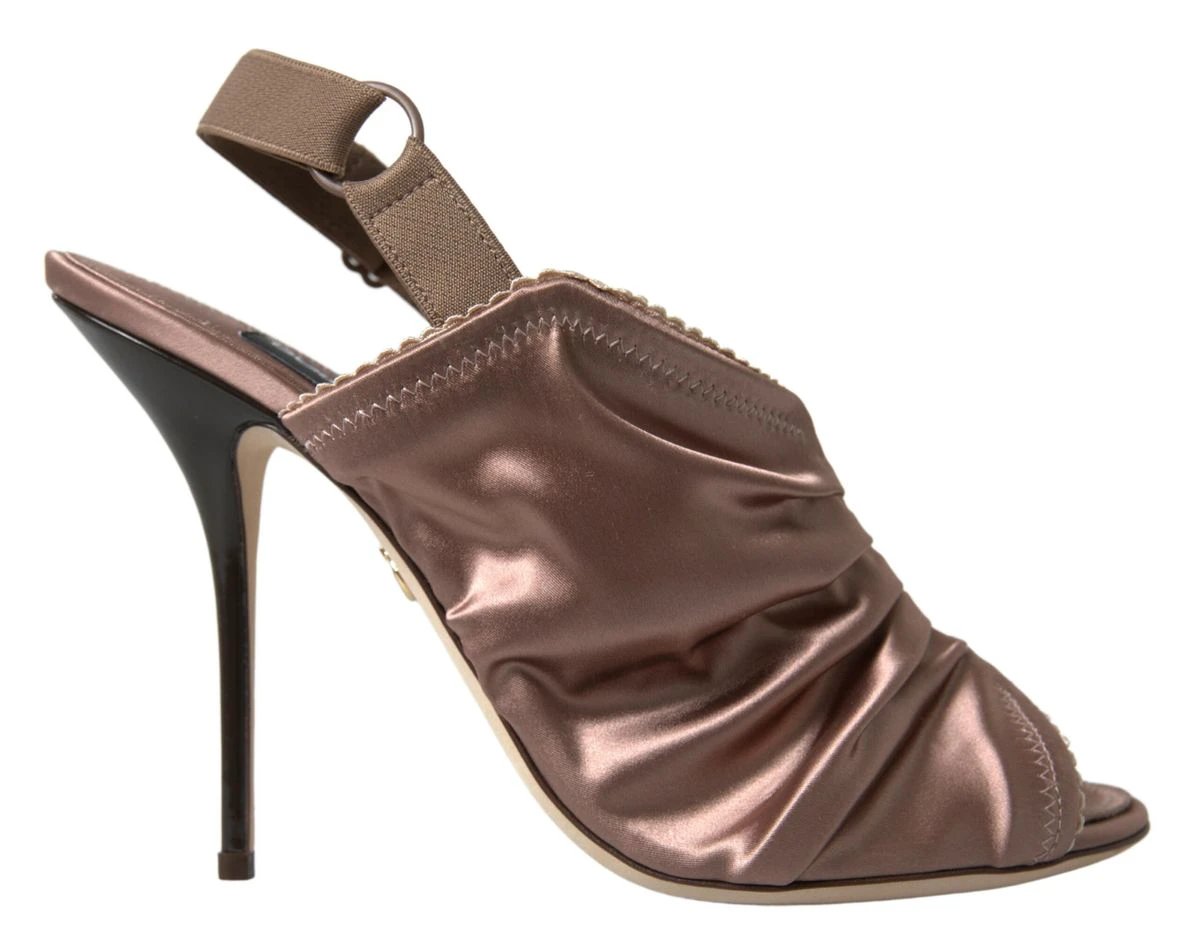 Dolce & Gabbana Light brown Slingback Corset Style Fastening stiletto heels by Dolce & Gabbana