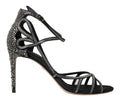 Dolce & Gabbana Rhinestone Stiletto Sandal Satin Shoes by Dolce & Gabbana