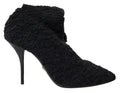 Dolce & Gabbana Black Stiletto Heels Mid Calf Boots by Dolce & Gabbana