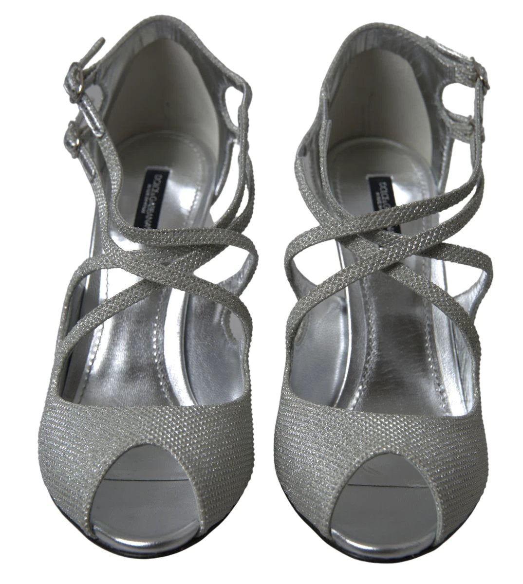 Dolce & Gabbana Silver Shimmers Sandals Heel Pumps Shoes by Dolce & Gabbana