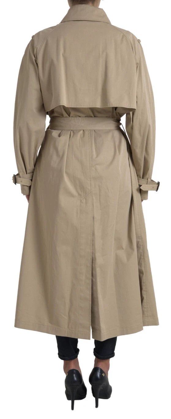 Dolce & Gabbana Khaki Double Breasted Trench Coat Jacket by Dolce & Gabbana