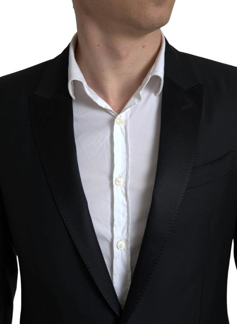 Dolce & Gabbana Black Wool Single Breasted MARTINI Blazer by Dolce & Gabbana