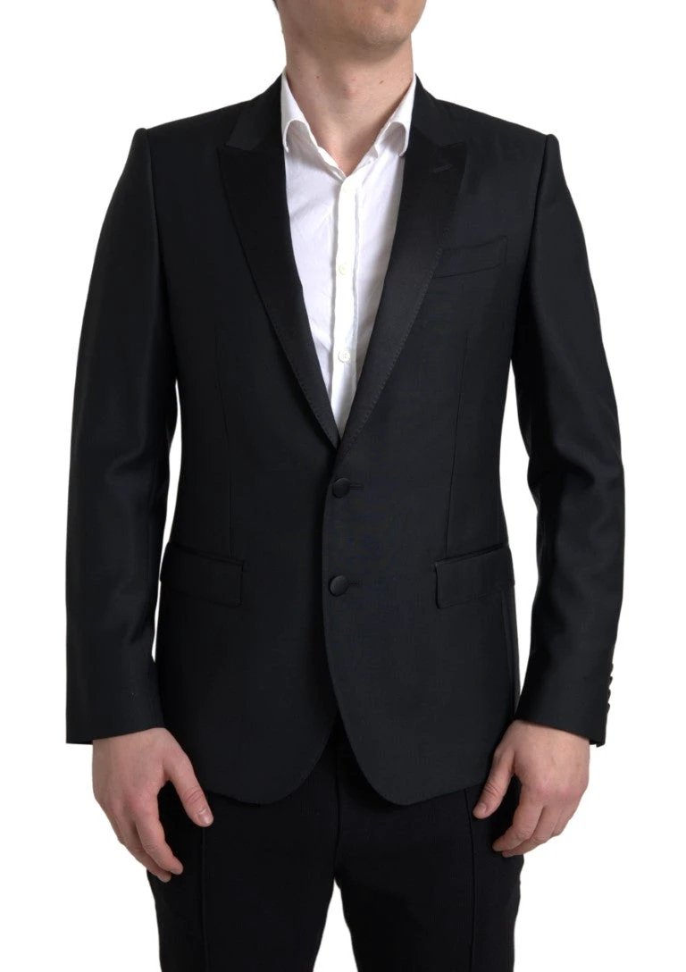 Dolce & Gabbana Black Wool Single Breasted MARTINI Blazer by Dolce & Gabbana