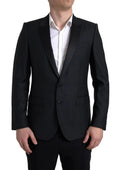 Dolce & Gabbana Black Wool Single Breasted MARTINI Blazer by Dolce & Gabbana