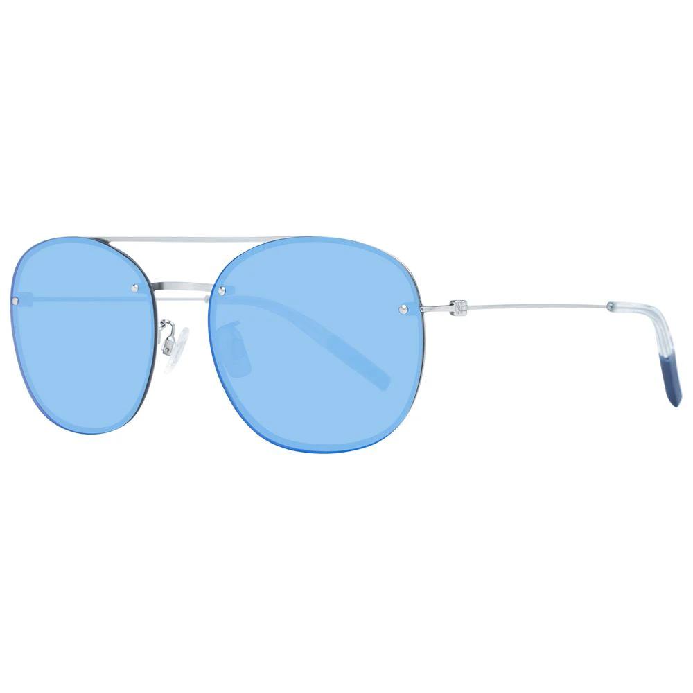 Lunettes de soleil Tommy Hilfiger bleues en métal et plastique