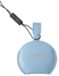 Dolce & Gabbana Light Blue Calfskin Leather Mirror Holder by Dolce & Gabbana