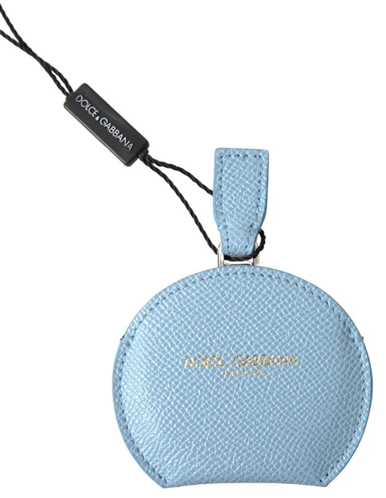 Dolce & Gabbana Light Blue Calfskin Leather Mirror Holder by Dolce & Gabbana