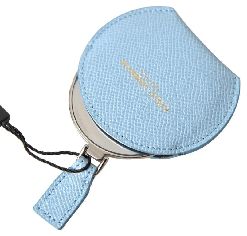 Dolce & Gabbana Light Blue Calfskin Leather Mirror Holder by Dolce & Gabbana