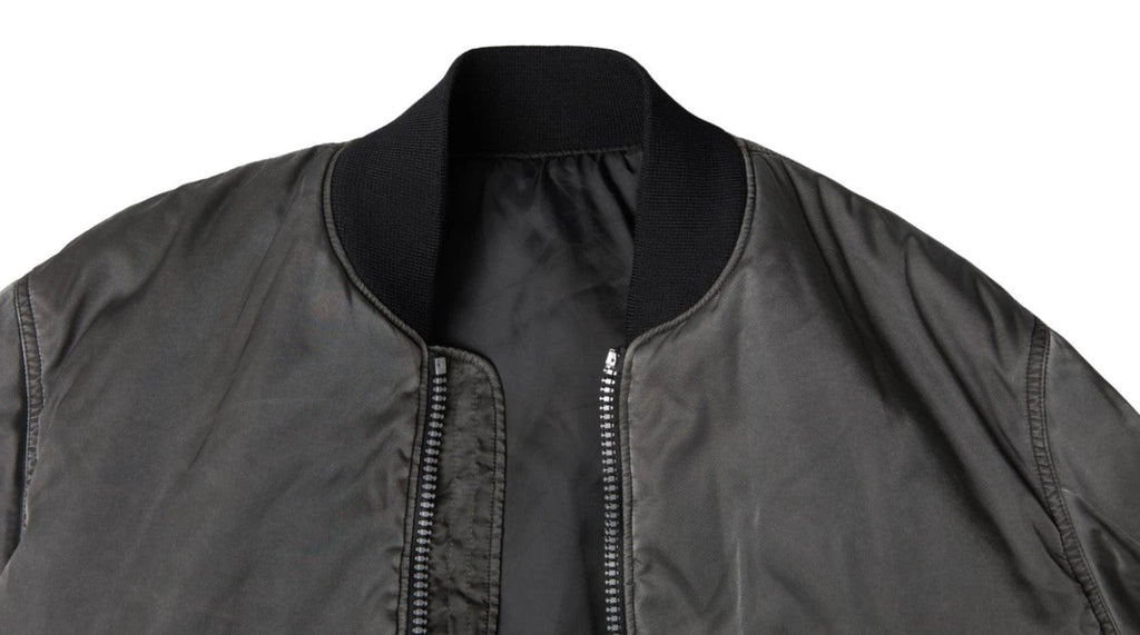 MM6 Maison Margiela Gray Bomber Zipper Pocket Sleeves Jacket by MM6 Maison Margiela